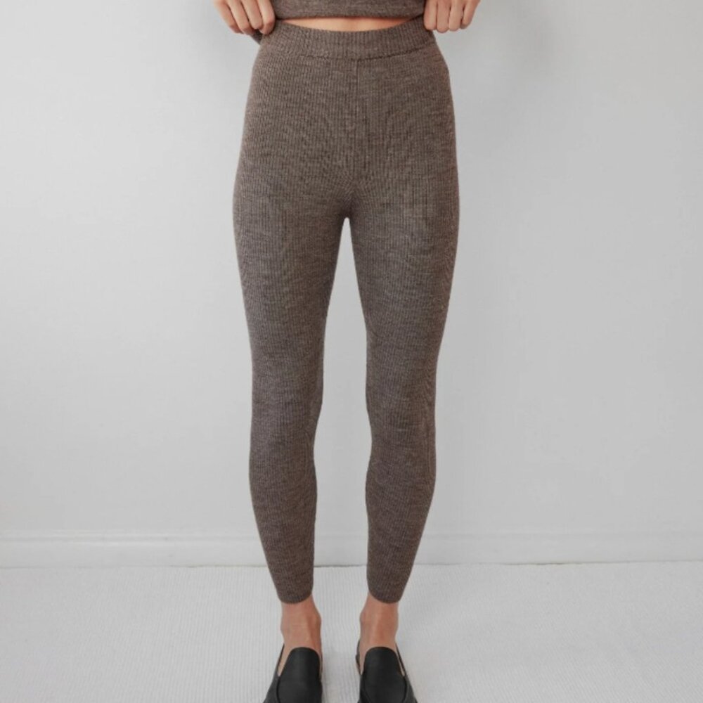 WOL HIDE LAYERING WOOL/ALPACA RIB LEGGINGS